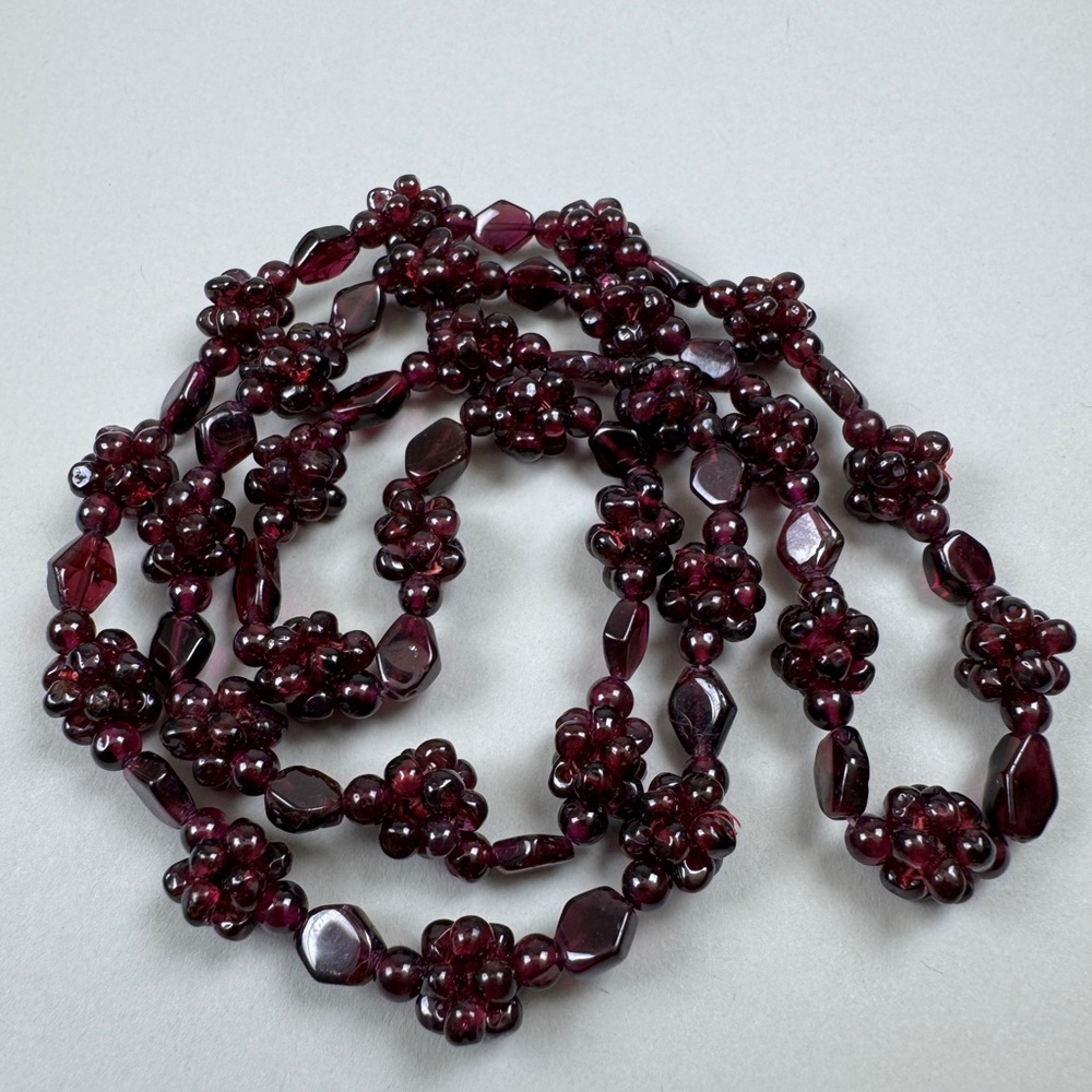 Vintage Bohemian Garnet Necklace
